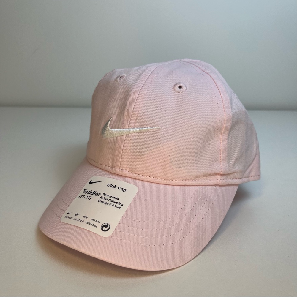 Nike Soft Pink Toddler Hat 2/4T Adjustable Strapback Baseball Cap